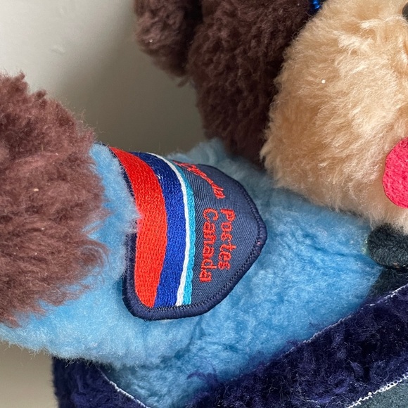 80’s 🇨🇦Canada Post- Mighty Star Plush Teddy Bear in Blue Uniform- Vintage - Picture 3 of 4